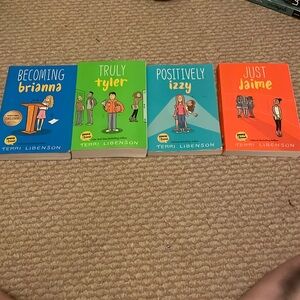 4 PACK OF TERRI LIBENSON’S EXCLUSIVE EMMIE & FRIENDS BOOKS.